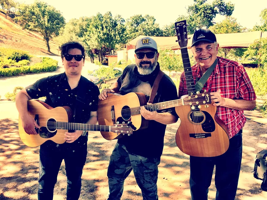 From left: Paul Hayward, Josh Rosenblum, Steve Key. May 28 at Sculpterra Winery
