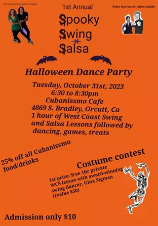 Image: Spooky Swing n' Salsa Halloween Dance Party