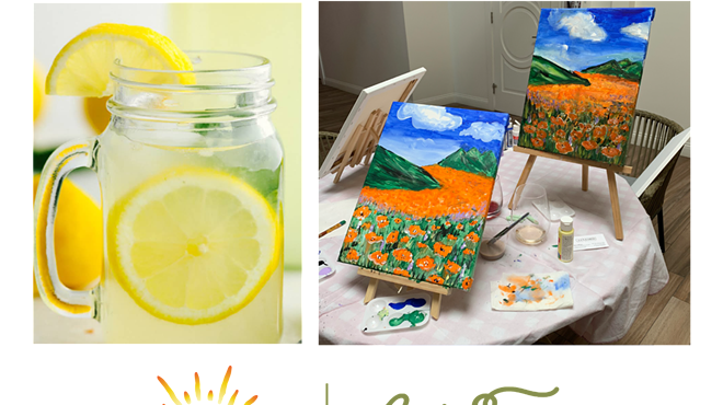 Sunburst Art Series: Paint-along and Lemonade
