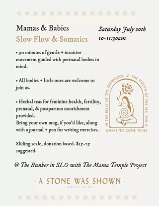 Image: The Mama Temple Presents: Slow Flow and Somatics with Caroline