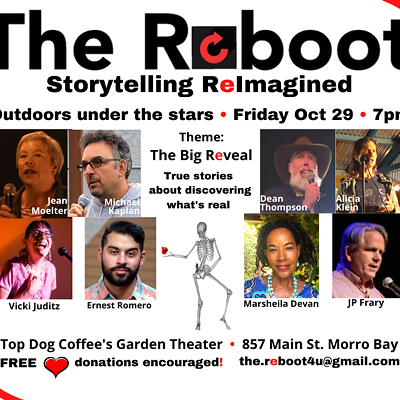 Final run in 2021 of The Reboot • Storytelling ReImagined with local favs and guest tellers from LA and SF!