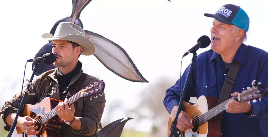 Tim Styles (left) and Steve Key. July 10 Sculpterra Winery.