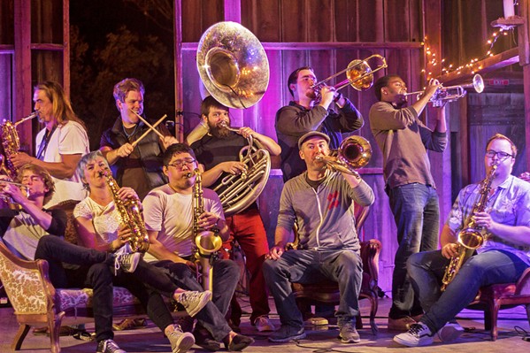 PHAT AND SASSY Hard pop brass act Brass Mash will play a livestream concert on Aug. 22, at part of Atascadero's Summer Concert series. - PHOTO COURTESY OF BRASS MASH