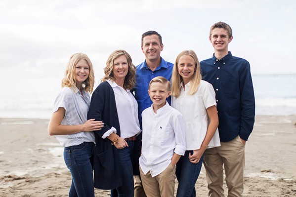 RUNNING FOR CITY COUNCIL Pismo Beach City Council candidate Scott Newton with his family. - FILE PHOTO COURTESY OF SCOTT NEWTON