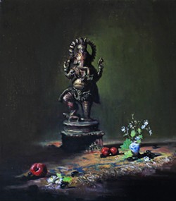 GANESH Mayr's interest in Eastern philosophies comes through in this painting of the Hindu remover-of-obstacles god. - COURTESY IMAGE BY JASON MAYR