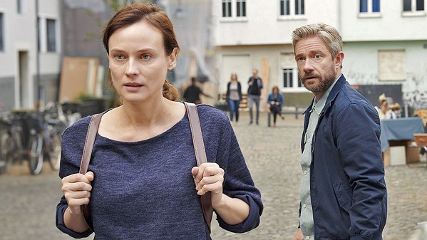 DANGER EVERYWHERE Mossad operative, Rachel (Diane Kruger), walks away from her handler, Thomas (Martin Freeman), in the 2019 spy thriller, The Operative, screening on HBO. - PHOTO COURTESY OF BLACK BEAR PICTURES
