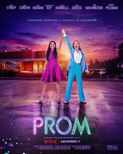 GLAMOUROUSLY INCLUSIVE Three Broadway stars get off their high horse to help Emma (Jo Ellen Pellman), who wishes to be accepted for who she is and take her girlfriend to the prom. - PHOTO COURTESY OF NETFLIX