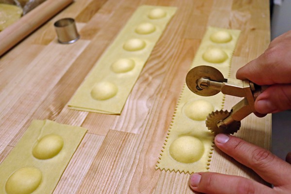 POSTAGE STAMPS Francobolli are raviolis shaped like postage stamps. Chef Antonio's Italian Kitchen dishes up fresh pasta like this based on years of experience in Italian kitchens from San Francisco to New York. - PHOTO COURTESY OF CHEF ANTONIO'S ITALIAN KITCHEN
