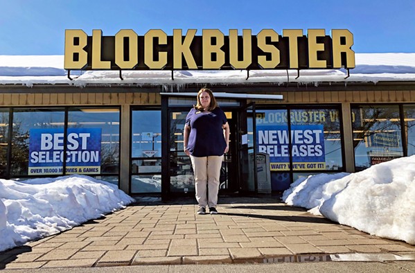 LAST STORE STANDING The death of video stores is chronicled in The Last Blockbuster, a Netflix documentary featuring Sandi Harding, who runs the Bend, Oregon, store. - PHOTO COURTESY OF POPMOTION PICTURES
