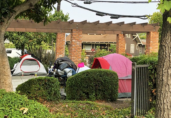 NO TENTS After tents and homelessness proliferated in San Luis Obispo's Mitchell Park over the winter of 2020-21, the city of SLO cracked down. - FILE PHOTO COURTESY OF THE CITY OF SLO