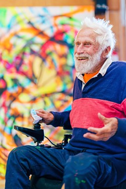 CURIOUS MIND The work of painter and sculptor Mark di Suvero, on display the SLOMA, is informed by his interest in "music, philosophy, and the theory of mathematics." - PHOTOS COURTESY OF MARK DI SUVERO