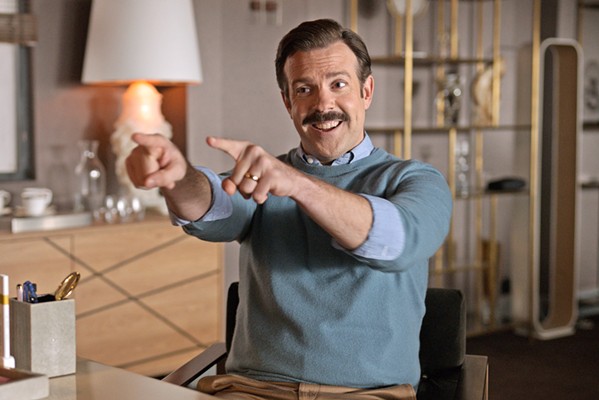 ALL HEART Jason Sudeikis stars as an indefatigable American college football coach who's hired to turn around a struggling Premier League London football club, in the surprisingly emotive Apple TV Plus series Ted Lasso, now in season 2. - PHOTO COURTESY OF RUBY'S TUNA, UNIVERSAL TELEVISION, AND DOOZER
