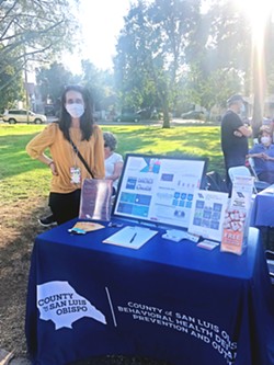 SPREADING THE WORD Jennifer Rhoads and the SLO County team work hard to educate the masses about opioid overdose. - PHOTO BY BULBUL RAJAGOPAL