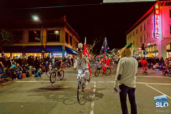 HOLIDAY SPIRIT The SLO Holiday Parade (pictured) returns on Dec. 3&mdash;with a few changes&mdash;after being canceled last year due to COVID-19. - PHOTO COURTESY OF STEPHEN HERALDO FOR DOWNTOWN SLO