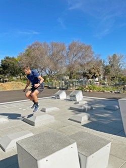 THE CIRCUIT San Luis Obispo recently unveiled a new Fitness Court at Emerson Park, which has seven stations and more than 25 unique, seven-minute workouts of varying difficulties on a free phone app. - COURTESY PHOTO BY MIRANDA BEAL