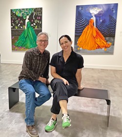 DOUBLE VISION Artists David Limrite and Lena Rushing have clearly different styles but explore similar female-centric themes in Poem of the Body, their new two-person show at SLOMA, which hangs through May 29. - PHOTO COURTESY OF DAVID LIMRITE AND LENA RUSHING