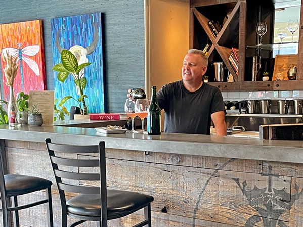 TRUE CALLING Raised in Visalia, Mike Sinor studied industrial technology at Cal Poly then discovered winemaking and never left SLO County. In 1997 he and his wife, Cherie, founded Sinor-LaVallee and then opened the Avila Beach tasting room in 2015. - PHOTO COURTESY OF SINOR-LAVALLEE