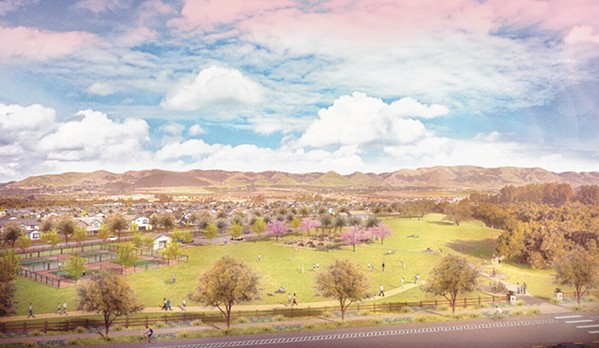 HOUSING, HOUSING, HOUSING The 1,289-unit Dana Reserve project released its draft environmental impact report on June 15. On July 14, it will be the subject of an informational study session at the SLO County Planning Commission. - RENDERING COURTESY OF SLO COUNTY