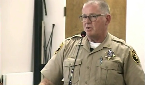 GRIM PICTURE Former Sheriff's South Station Commander Jay Wells informed the OCSD Board at its June meeting that the community saw an increased rate of police reports and arrests in May. - SCREENSHOT FROM OCEANO COMMUNITY SERVICES DISTRICT BOARD MEETING