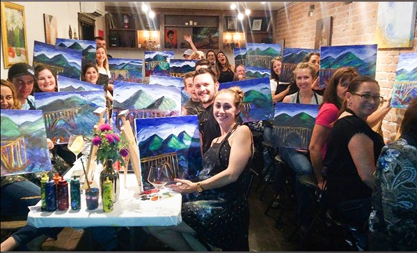 ART PARTY Come alone, bring some friends, or book the whole event—painting opportunities happen Thursdays through Saturdays at Spirits of Africa’s “Art Party.” - PHOTO COURTESY OF ABBEY ONIKOYI