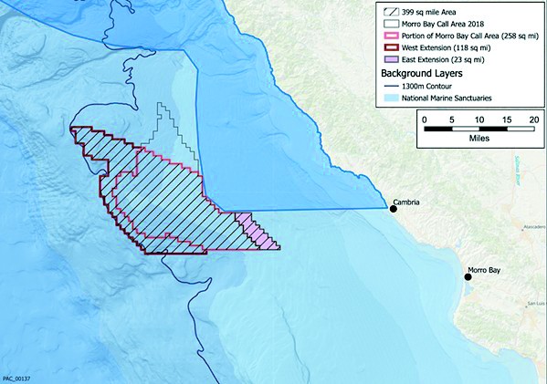 WHAT'S NEXT As the offshore wind lease auction sale wraps up, the next steps to discuss community benefits agreements are underway. - MAP COURTESY OF BUREAU OF OCEAN MANAGEMENT