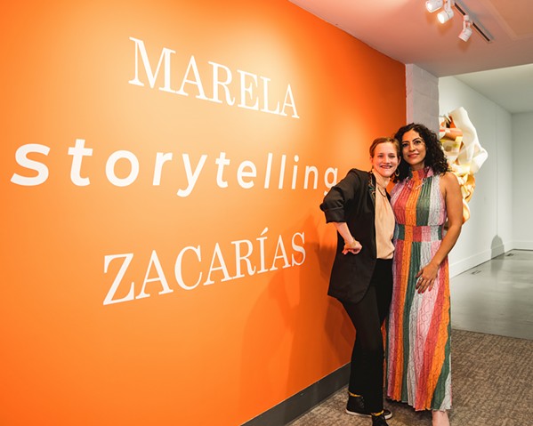 CREATIVE COMBO SLOMA Chief Curator Emma Saperstein (left) and sculptor Marela Zacar&iacute;as (right) worked together alongside other staff members to create a one-of-a-kind experience in the Storytelling exhibit. - PHOTOS COURTESY OF HERALDO CREATIVE STUDIOS