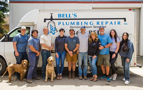 THEY DO PIPES The gang at Bell's Plumbing Repair can take care of your plumbing emergencies, repairs, and more. Why? They were voted Best Plumber in SLO County. - PHOTO BY JAYSON MELLOM
