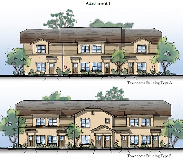 APPEALED DEVELOPMENT Many of the development projects proposed in Cambria eventually get appealed to the California Coastal Commission due to water issues, which happened with a People's Self-Help Housing project in 2019. Although the affordable housing development depicted in this rendering was eventually approved, the project has yet to break ground. - FILE IMAGE COURTESY OF SLO COUNTY