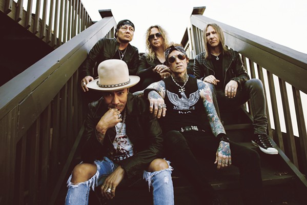 ROCK HARD Anaheim-based rockers Buckcherry play the Fremont Theater on Dec. 3, bringing hits like "Crazy Bitch" and "Sorry." - PHOTO COURTESY OF GOOD VIBEZ