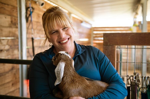 NEW KIDS ON THE BLOCK Shady Oaks Farm owner Chelsea Lyons said she's expecting a goat birthing boom this March, and soon after, the public can come to the Atascadero farm's open house events to experience the baby goats' early care. - COURTESY PHOTO BY BRITTANY APP