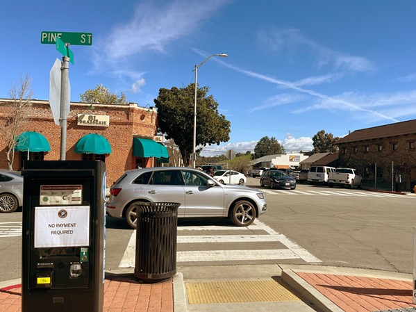 ONTO APRIL Paso Robles is set to bring its paid parking program back into effect starting April 5 after pausing it in February. - FILE PHOTO BY CAMILLIA LANHAM