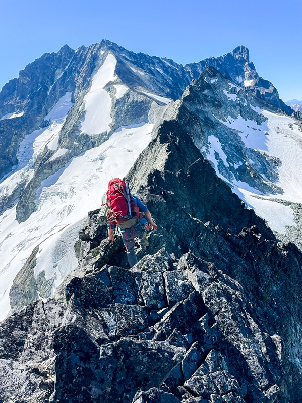 JAGGED BEAUTY Climber Andrew Okerlund loves Washington State’s Cascade Mountains and climbed the highest 100 of them during the summer of 2023. - COURTESY PHOTO BY ROSS JAMES WALLETTE