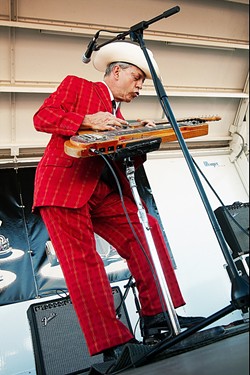 BROKE DOWN SOUTH OF PASO Numbskull and Good Medicine present guit-steel double-neck guitar master and distinctive country singer Junior Brown on Aug. 11, at BarrelHouse Brewing. - PHOTO COURTESY OF JUNIOR BROWN