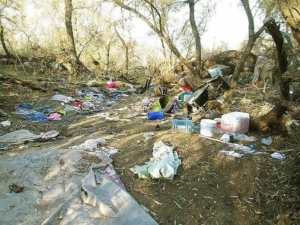 ENFORCED CLEANUPS Paso Robles intends to clean up its portion of the Salinas Riverbed after the City Council approved an amendment to its ordinance allowing police to enforce criminal charges on public campers. - FILE PHOTO COURTESY OF CITY OF PASO ROBLES