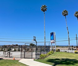 RECOVERY Morro Bay Recovery offers its services in a converted motel along Main Street that features a gym, basketball court, sobering center, and rooms for residency, all to promote community healing. - PHOTO BY LIBBEY HANSON