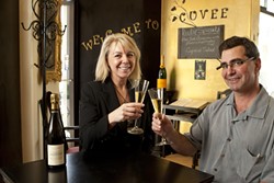DELICIOUS BUBBLES :  Fran and Frank Radogna recently took over ownership of the Cuv&eacute;e Champagne bar in Avila Beach. - PHOTOS BY STEVE E. MILLER