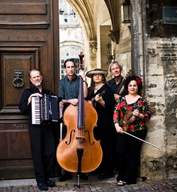 SO EURO!:  Caf&eacute; Musique, in a photo from its trip to France last year, will play Steynberg twice on March 24 and Cambria Presbyterian Church on March 25. - PHOTO COURTESY OF CAF&Eacute; MUSIQUE