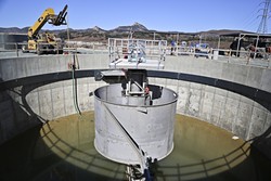 LONG OVERDUE:  The Los Osos wastewater plant approaches completion after decades of delay. The plant plays a key role in the Los Osos Water Basin Management Plan, using recycled water to replenish the basin and curb seawater intrusion. - PHOTO BY DYLAN HONEA-BAUMANN