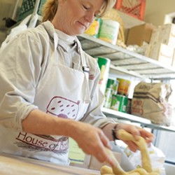 DO THE TWIST ALL:  Around baking expert extraordinaire, chef Sheila McCann, who owns House of Bread in SLO, knows the secrets to fabulous challah. - PHOTO BY STEVE E. MILLER