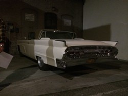1959 LINCOLN!:  Neil Young&rsquo;s classic 1959 Lincoln was parked in the alley, and after the show, Young and his paramour actress Daryl Hannah got in and sped off into the night, leaving onlookers spellbound. - PHOTO BY GLEN STARKEY