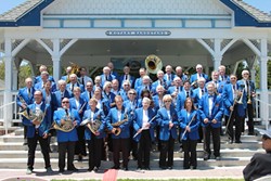 NOW AND THEN :  Two classics are coming together on May 27 when the 138-year-old SLO County Band (pictured in 2011 and in the early 1900s) plays the historic King David&rsquo;s Masonic Lodge. - PHOTO COURTESY OF THE SLO COUNTRY HISTORICAL MUSEUM