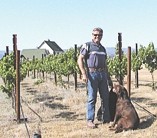 GRAPE ATTACK! :  Author Ken Jones on his ranch with the vines that inspired him to write his most recent book. - IMAGE COURTESY OF KEN JONES