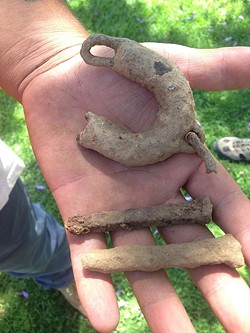 RESTRAINING ORDER:  These shackles were excavated from Mission San Gabriel. - PHOTO COURTESY OF NORMA FLORES