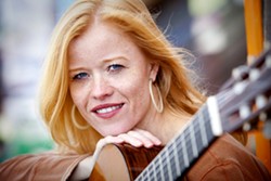 GUITARISTA! :  Coalesce Bookstore and the Central Coast Guitar Society present a night of classical guitar with German-born guitarist Eva Beneke on May 31. - PHOTO COURTESY OF EVA BENEKE