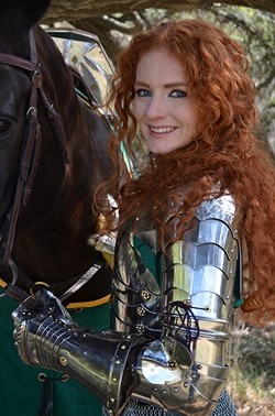 BRAVE :  Lady Victoria is one of the few female full-contact jousters. See her in action at the Central Coast Renaissance Faire. - PHOTO COURTESY OF THE CENTRAL COAST RENAISSANCE FAIRE