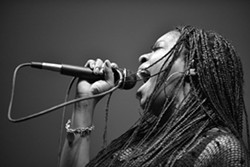 SING IT, SISTER!:  Morgan Monroe of the soul band The Monroe will be one of three acts playing this year&rsquo;s 2014 Zongo Time Traveler&rsquo;s Ball on Dec. 31 at the Los Osos Community Center. - PHOTO BY LANCE KINNEY