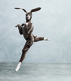 THE BUNNY HOP :  Riva London stars as the velveteen rabbit in Ballet Theatre San Luis Obispo&rsquo;s holiday production. - PHOTO BY BARRY GOYETTE