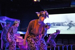 WIPEOUT! :  A Beach Boys hit becomes the soundtrack to a generation of young people preparing for the Vietnam War in the original musical My Generation! - PHOTOS BY STEVE E. MILLER
