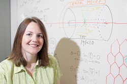 BEAUTIFUL MIND :  Cal Poly&rsquo;s Jennifer Klay has researched atomic physics at Lawrence Berkeley and Livermore labs, Brookhaven, and CERN. - PHOTO BY STEVE E. MILLER