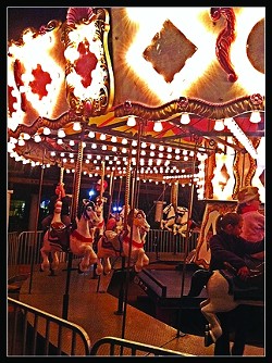 SPINNING &rsquo;ROUND! :  Take a classic carousel ride for $3 or buy four rides for $10. The carousel will stay up through Dec. 31.